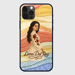 Чехол iPhone 12 Pro Max Lana Del Rey в платье с цветами