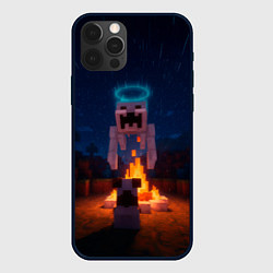 Чехол iPhone 12 Pro Max Собака и летающий монстр перед костром