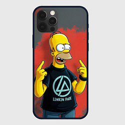 Чехол iPhone 12 Pro Max Гомер в футболке Linkin Park