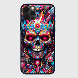 Чехол iPhone 12 Pro Max Art cyber skull - ai art fantasy