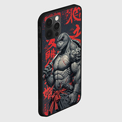 Чехол для iPhone 12 Pro Max Антропоморфная черепаха воин - нейроарт, цвет: 3D-черный — фото 2