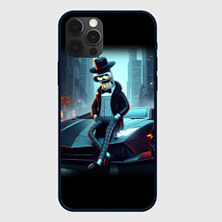 Чехол iPhone 12 Pro Max Бендер счастливый владелец Ламборджини