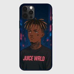Чехол iPhone 12 Pro Max Juice WRLD - Неоновый аниме арт