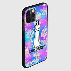 Чехол для iPhone 12 Pro Max Lana Del Rey нарисованная черными линиями, цвет: 3D-черный — фото 2