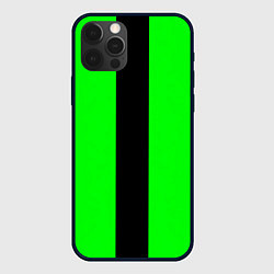 Чехол iPhone 12 Pro Max Color green black line