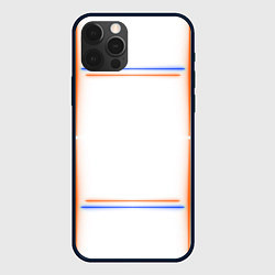 Чехол iPhone 12 Pro Max Neon white orange blue
