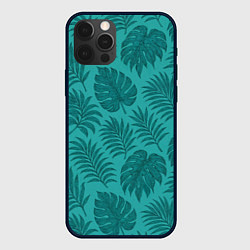 Чехол для iPhone 12 Pro Max Тропические листья - паттерн, цвет: 3D-черный
