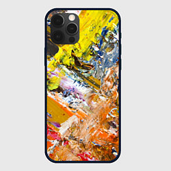 Чехол iPhone 12 Pro Max Живая Абстракция: Поток Цветов и Форм в Постоянном