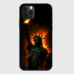 Чехол iPhone 12 Pro Max Статуя свободы в огне