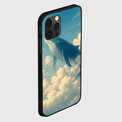 Чехол для iPhone 12 Pro Max Кит в облаках, цвет: 3D-черный — фото 2