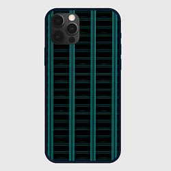 Чехол iPhone 12 Pro Max Color blue dark stripe