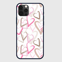 Чехол iPhone 12 Pro Max Розовые сердца