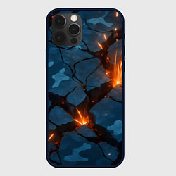 Чехол iPhone 12 Pro Max Разлом камуфляжный плит