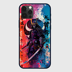 Чехол для iPhone 12 Pro Max Призрачный самурай - краски, цвет: 3D-черный