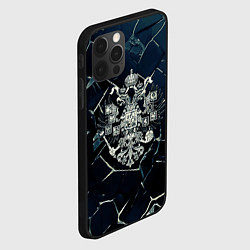 Чехол для iPhone 12 Pro Max Герб Российской империи абстрактный фон, цвет: 3D-черный — фото 2