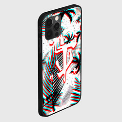 Чехол для iPhone 12 Pro Max Doom тропики глитч, цвет: 3D-черный — фото 2