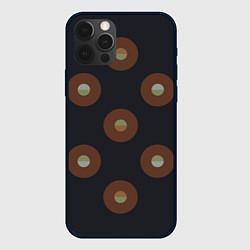 Чехол для iPhone 12 Pro Max Black coffee moon drops pattern, цвет: 3D-черный