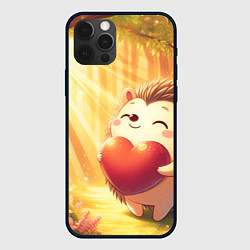 Чехол для iPhone 12 Pro Max Солнечный ёж в лесу, цвет: 3D-черный