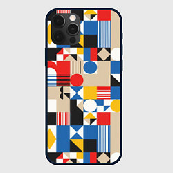 Чехол для iPhone 12 Pro Max Геометрический балаган, цвет: 3D-черный