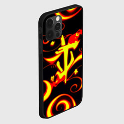 Чехол для iPhone 12 Pro Max Doom dragon steel fire, цвет: 3D-черный — фото 2