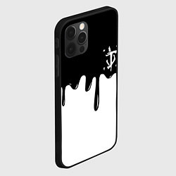Чехол для iPhone 12 Pro Max Doom logo жидкие краски, цвет: 3D-черный — фото 2