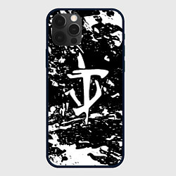 Чехол iPhone 12 Pro Max Doom краски белые штрихи