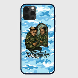 Чехол iPhone 12 Pro Max XXXTentacion сидит рядом с зеркалом