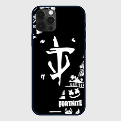 Чехол для iPhone 12 Pro Max Doom x fortnite logo, цвет: 3D-черный