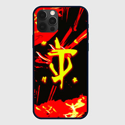 Чехол iPhone 12 Pro Max Doom огненный