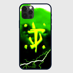 Чехол для iPhone 12 Pro Max Doom шторм кислотное лого, цвет: 3D-черный