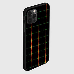 Чехол для iPhone 12 Pro Max Color black orange green crosses, цвет: 3D-черный — фото 2