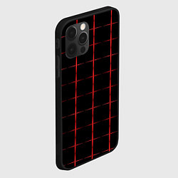 Чехол для iPhone 12 Pro Max Color black red crosses, цвет: 3D-черный — фото 2