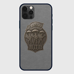 Чехол для iPhone 12 Pro Max Гвардия ВДВ стиль медали, цвет: 3D-черный