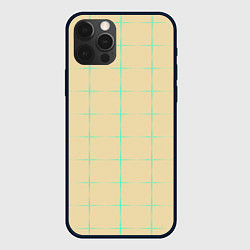 Чехол iPhone 12 Pro Max Color beige green crosses