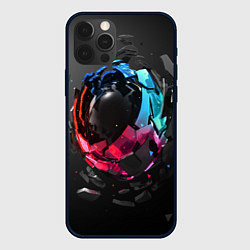 Чехол для iPhone 12 Pro Max Abstract graphics, цвет: 3D-черный