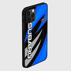 Чехол для iPhone 12 Pro Max Subaru - синий, цвет: 3D-черный — фото 2