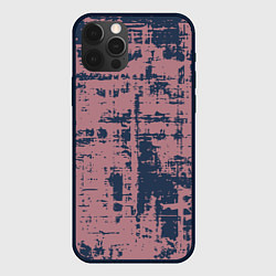 Чехол iPhone 12 Pro Max Текстура с потертостями сине-розовая