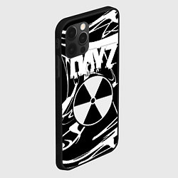 Чехол для iPhone 12 Pro Max Dayz белые краски лого, цвет: 3D-черный — фото 2