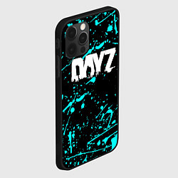 Чехол для iPhone 12 Pro Max Dayz голубые краски, цвет: 3D-черный — фото 2