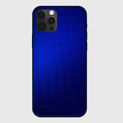 Чехол для iPhone 12 Pro Max Синий с затемнением текстура, цвет: 3D-черный