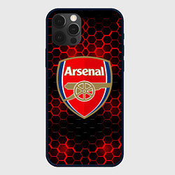 Чехол для iPhone 12 Pro Max Арсенал красные соты, цвет: 3D-черный
