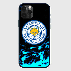Чехол iPhone 12 Pro Max ФК Лестер Сити голубые краски