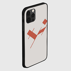 Чехол для iPhone 12 Pro Max Три буквы: красные, цвет: 3D-черный — фото 2