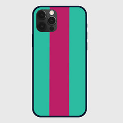 Чехол для iPhone 12 Pro Max Color turquoise pink, цвет: 3D-черный
