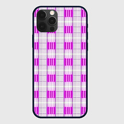Чехол iPhone 12 Pro Max Color pink and white