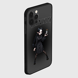 Чехол для iPhone 12 Pro Max Уэнсдей держит пузырек яда, цвет: 3D-черный — фото 2