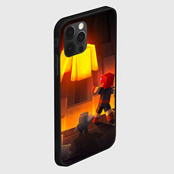 Чехол для iPhone 12 Pro Max Майнкрафт - рейд босс, цвет: 3D-черный — фото 2