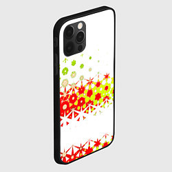 Чехол для iPhone 12 Pro Max Узорчатые разводы на белом, цвет: 3D-черный — фото 2