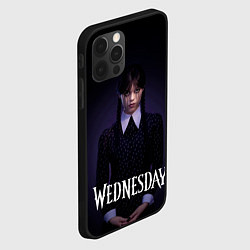 Чехол для iPhone 12 Pro Max Уэнсдэй в черных слезах Wednesday, цвет: 3D-черный — фото 2