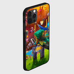 Чехол для iPhone 12 Pro Max Майнкрафт - странник на лошади, цвет: 3D-черный — фото 2